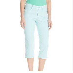 NYDJ Ariel Crop size 6 aqua color EUC
